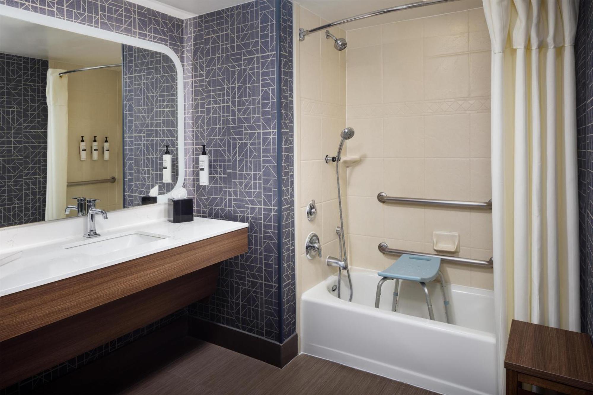 Suite Two Queen Beds Tub Mobility Hearing Access or Non-Smoking